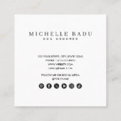 Dog Groomer QR Code Social Media Quadratische Visitenkarte (Rückseite)