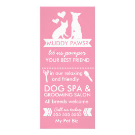 Dog Groomer Rack Card und Menü