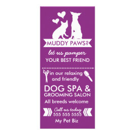 Dog Groomer Rack Card und Menü