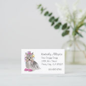 Dog Groomer Salon Yorkshire Terrier Yorkie Visitenkarte (Stehend Vorderseite)