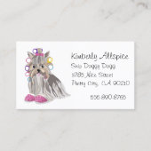 Dog Groomer Salon Yorkshire Terrier Yorkie Visitenkarte (Vorderseite)