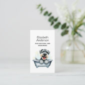 Dog Groomer Schnauzer Ernennung Visitenkarte (Stehend Vorderseite)