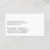 Dog Groomer | Schneidwerkzeuge Visitenkarte (Rückseite)