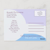 Dog Groomer Shabby Chic Westie Coupon Mailer Postkarte (Rückseite)