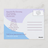 Dog Groomer Shabby Westie Advertisement Mailer Postkarte (Rückseite)