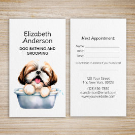 Dog Groomer Shih Tzu Ernennung Visitenkarte