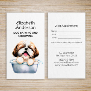 Dog Groomer Shih Tzu Ernennung Visitenkarte
