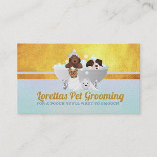 Dog Groomer Slogans Business Cards Visitenkarte