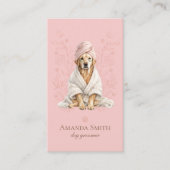 Dog Groomer Spa Cute Paw Labrador Business Card Visitenkarte (Vorderseite)