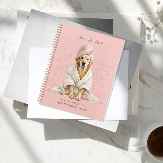 Dog Groomer Spa Personalized Appoitment Notebook Planer