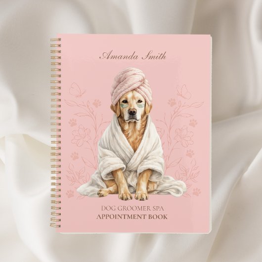 Dog Groomer Spa Personalized Appoitment Notebook Planer