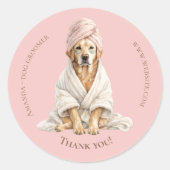 Dog Groomer Spa Personalized Thank You Stickers (Vorderseite)