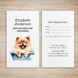 Dog Groomer Spitz Ernennung Visitenkarte