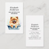 Dog Groomer Spitz Visitenkarte (Vorne/Hinten)