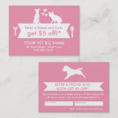 Dog Groomer-Überweisungskarte - personalisierbar Empfehlungskarte (Vorne/Hinten)