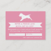 Dog Groomer-Überweisungskarte - personalisierbar Empfehlungskarte (Rückseite)