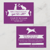 Dog Groomer-Überweisungskarte - personalisierbar Empfehlungskarte (Vorne/Hinten)