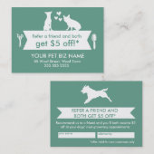 Dog Groomer-Überweisungskarte - personalisierbar Empfehlungskarte (Vorne/Hinten)