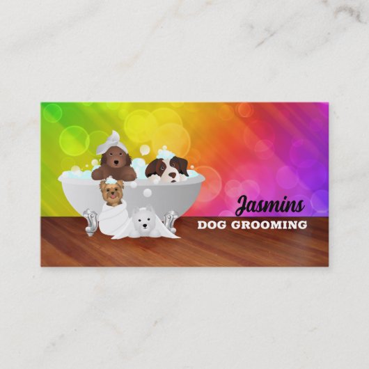 Dog Groomer-Visitenkarten Visitenkarte (Vorderseite)