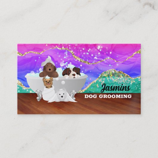Dog Groomer-Visitenkarten Visitenkarte (Vorderseite)