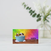 Dog Groomer-Visitenkarten Visitenkarte (Stehend Vorderseite)