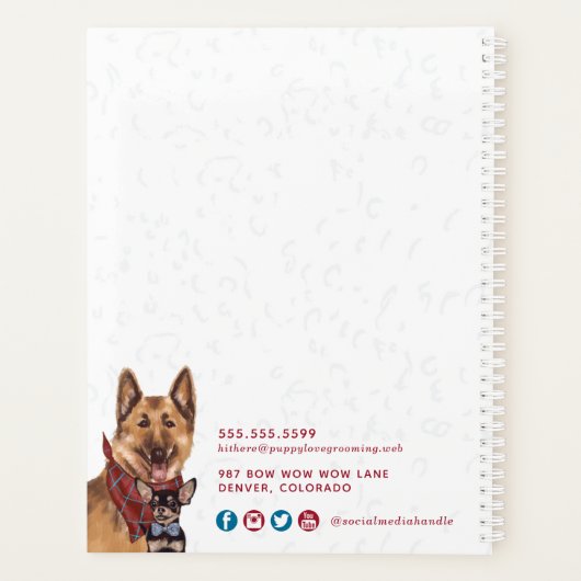 Dog Groomer Walker Sitter Termin Buchplaner Planer (Rückseite)