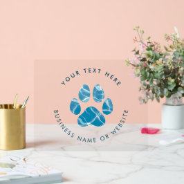 Dog Groomer Wash Water Paws Prints Werbung Acrylschild