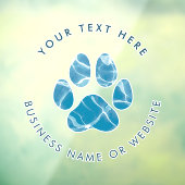 Dog Groomer Wash Water Paws Prints Werbung Fensteraufkleber (Blatt 3)