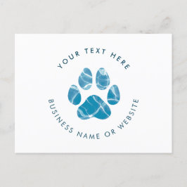 Dog Groomer Wash Water Paws Prints Werbung Postkarte