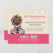 Dog Groomer Wellness-Center Coupon Mailer Yorkie C Postkarte (Vorne/Hinten)