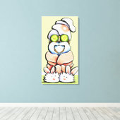 Dog Groomer Wellness-Center Robed Shih Tzu Cucumbe Leinwanddruck (Insitu (Holzboden))