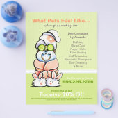 Dog Groomer Wellness-Center Shih Tzu Cucumber Coup Flyer (Einzeln)