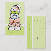 Dog Groomer Wellness-Center Shih Tzu Cucumber Erne Terminkarte (Vorne/Hinten)