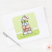 Dog Groomer Wellness-Center Shih Tzu Cucumber Mark Quadratischer Aufkleber (Umschlag)