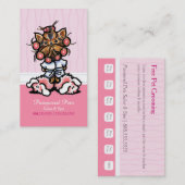 Dog Groomer Wellness-Center Yorkie Pink Kundenbelo Treuekarte (Vorne/Hinten)