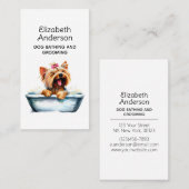 Dog Groomer Yorkie Visitenkarte (Vorne/Hinten)