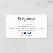 Dog Grooming Boutique Haustier Sitter niedliche We Visitenkarte (Rückseite)