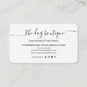 Dog Grooming Business Card  Visitenkarte (Rückseite)