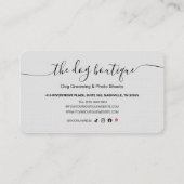 Dog Grooming Business Card  Visitenkarte (Rückseite)
