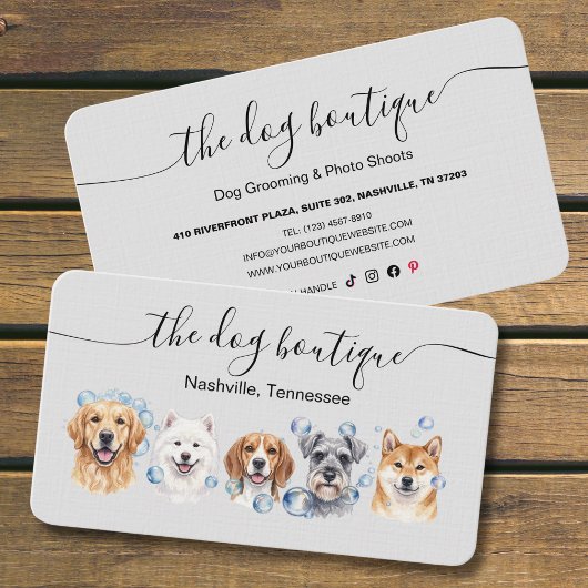 Dog Grooming Business Card  Visitenkarte