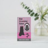 Dog Grooming Business Cards - personalisierbar Visitenkarte (Stehend Vorderseite)