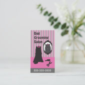 Dog Grooming Business Cards - personalisierbar Visitenkarte (Stehend Vorderseite)