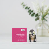 Dog Grooming Business Cards - Wellness-Center Desi Visitenkarte (Stehend Vorderseite)