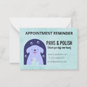 Dog Grooming Business Custom Termin Card Mitteilungskarte (Vorderseite)
