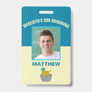Dog Grooming Business Dog Groomer Personalisiert Ausweis