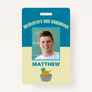 Dog Grooming Business Dog Groomer Personalisiert Ausweis