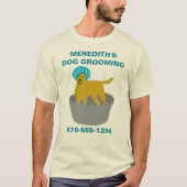 Dog Grooming Business Dog Groomer Personalisiert T-Shirt (Vorderseite)