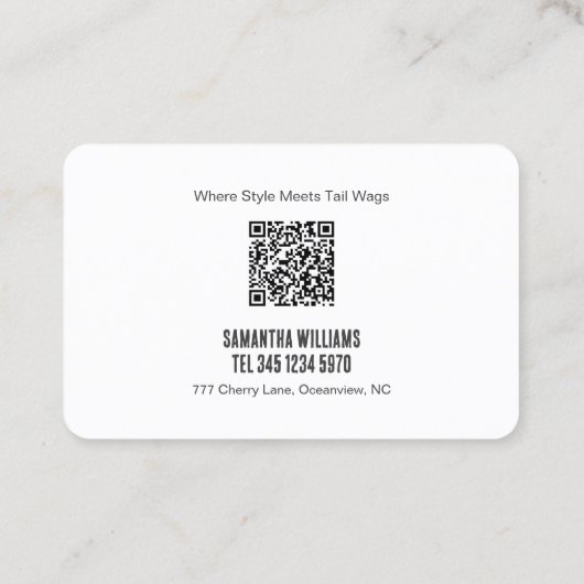 🐾 Dog Grooming Custom QR Visitenkarte (Rückseite)