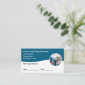 Dog Grooming Customer Appointment Cards Terminkarte (Stehend Vorderseite)