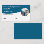 Dog Grooming Customer Appointment Cards Terminkarte (Vorne/Hinten)